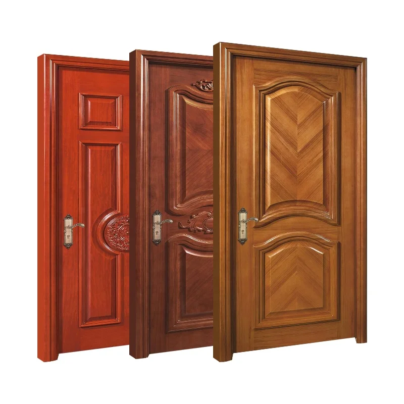 

China Manufacture High Quality Modern Wood Door Designs Solid Wood Entrance Door