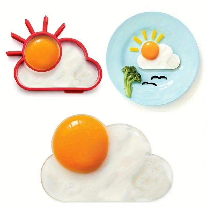 1pc Omelet Ring Mold, Sun and Cloud Shaped Egg Mold, Cute Kitchen Accessories, Egg Rings for Frying Eggs, for Home Kitchen