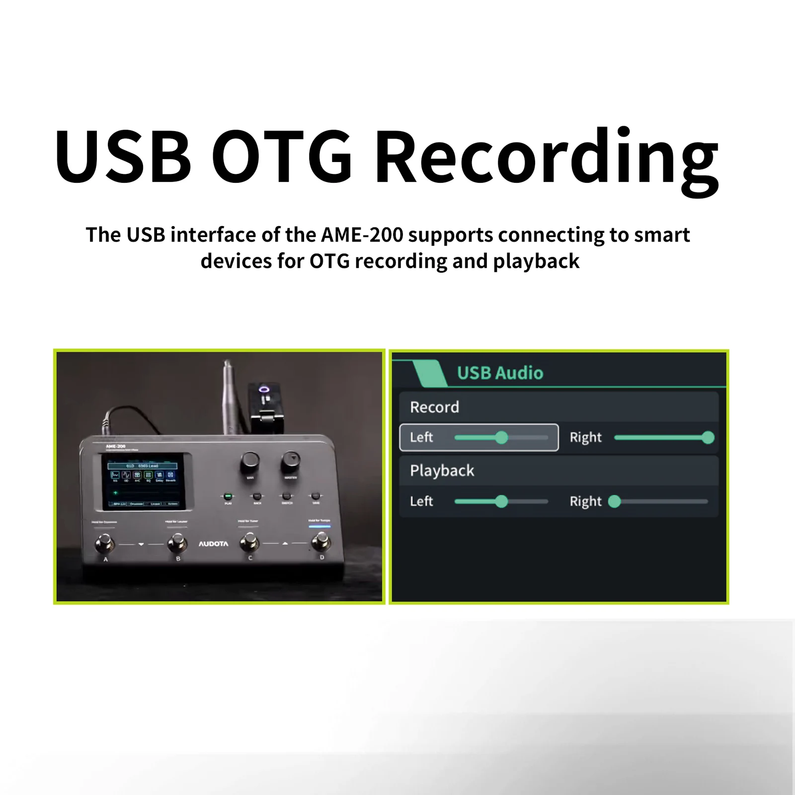 Udota Ame 200 ギター マルチエフェクター チューナー ドラム ルーパー