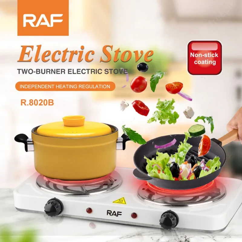 1000W+1000W Double Headed Electric Stove,Multi Functional Stir Fry Coffee Stove,Small Household Kitchen Cooktop