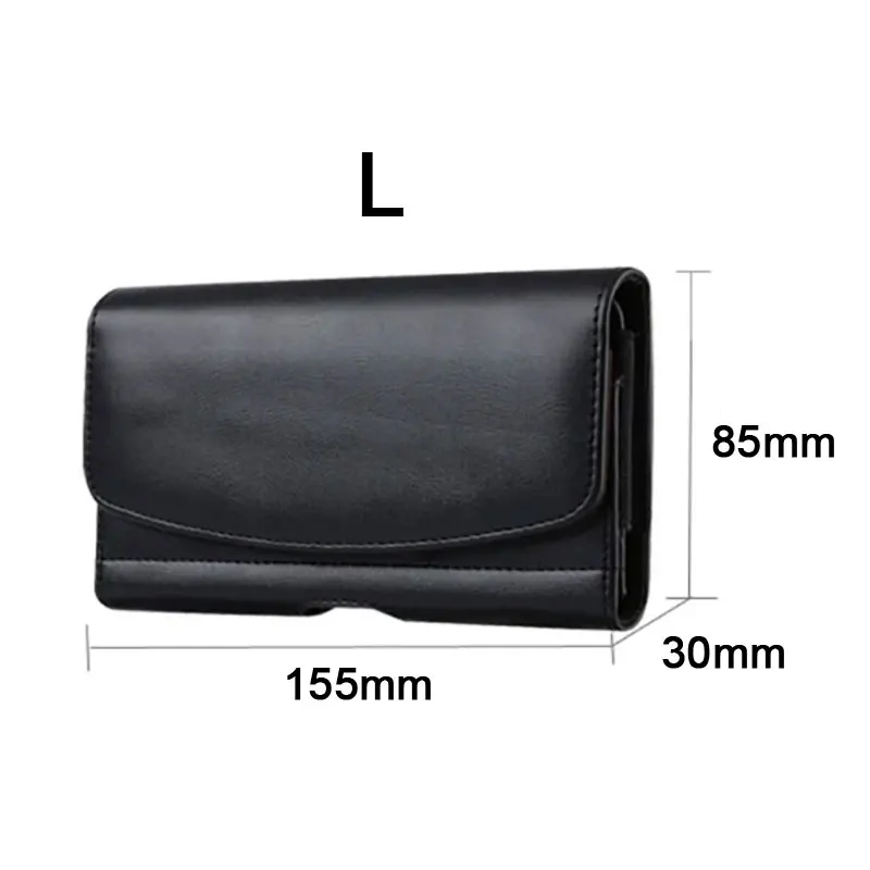 Leather Phone Pouch with Card Holder and Belt Clip