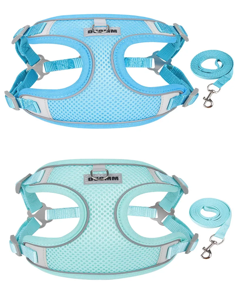 Reflective Dog Harness And Leash Set For Small And Medium Dogs_voghion.com