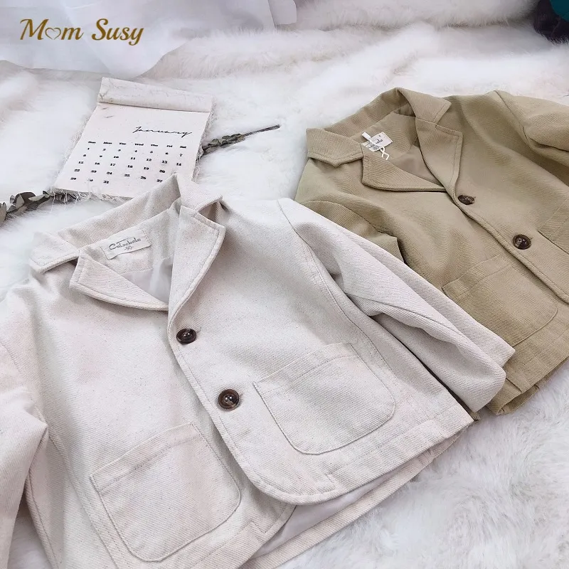 

Fashion Baby Girl Boy Suit Jacket Infant Toddler Casual Jacket Single Breast Spring Autumn Coat Kid Suit Outwear Clothes 1-7Y