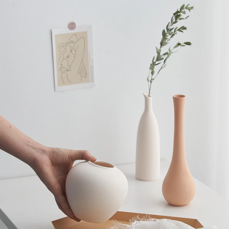Minimalism Home Decor ceramic vases for  table Dried Flower vase dining table decorative  living room decoration  Decor Gift 4