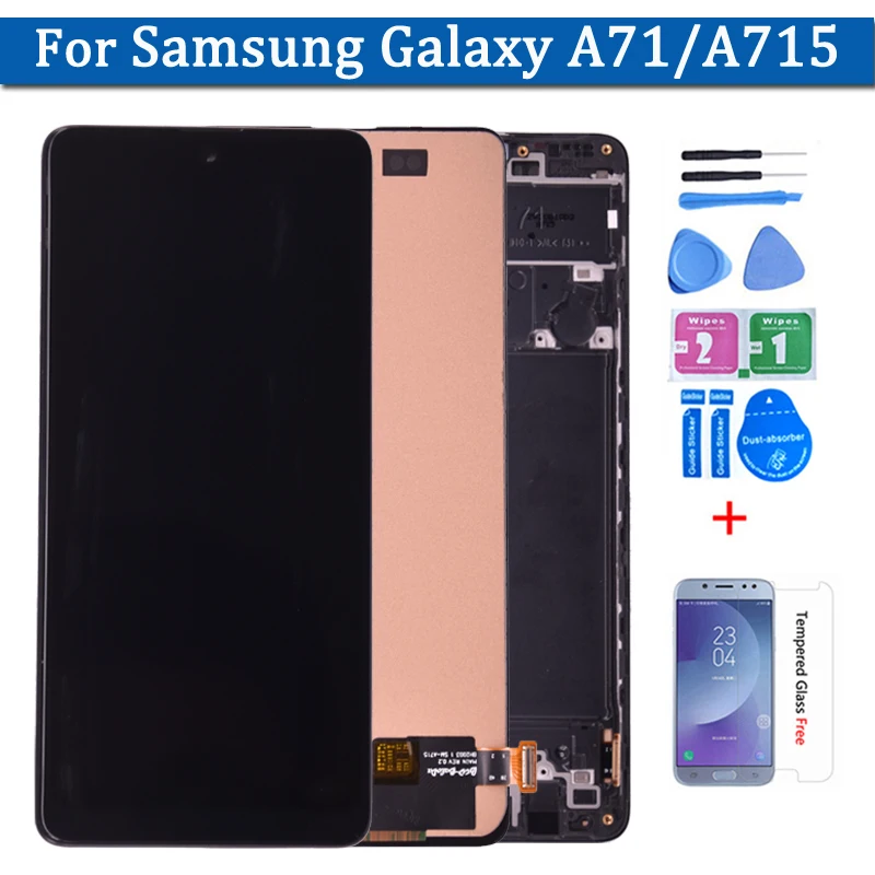 

6.7 inches Display For Samsung Galaxy A71 Lcd Touch Screen Digitizer Assembly With Frame For A715 A715F A715W A715X Screen