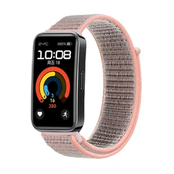 Nylon Loop Strap for Smartwatch - Sport Replacement Wristband Bracelet Accessory (Pink)