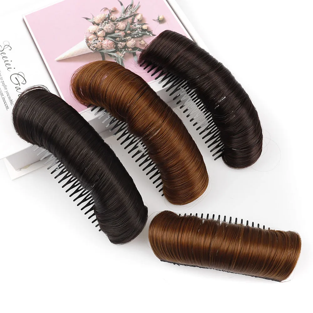 Fluffy Hair Pad Princess Styling Hair Bun Wig Cushion Synthetic High Temperature Fiber Invisible Bangs Pad Accessories