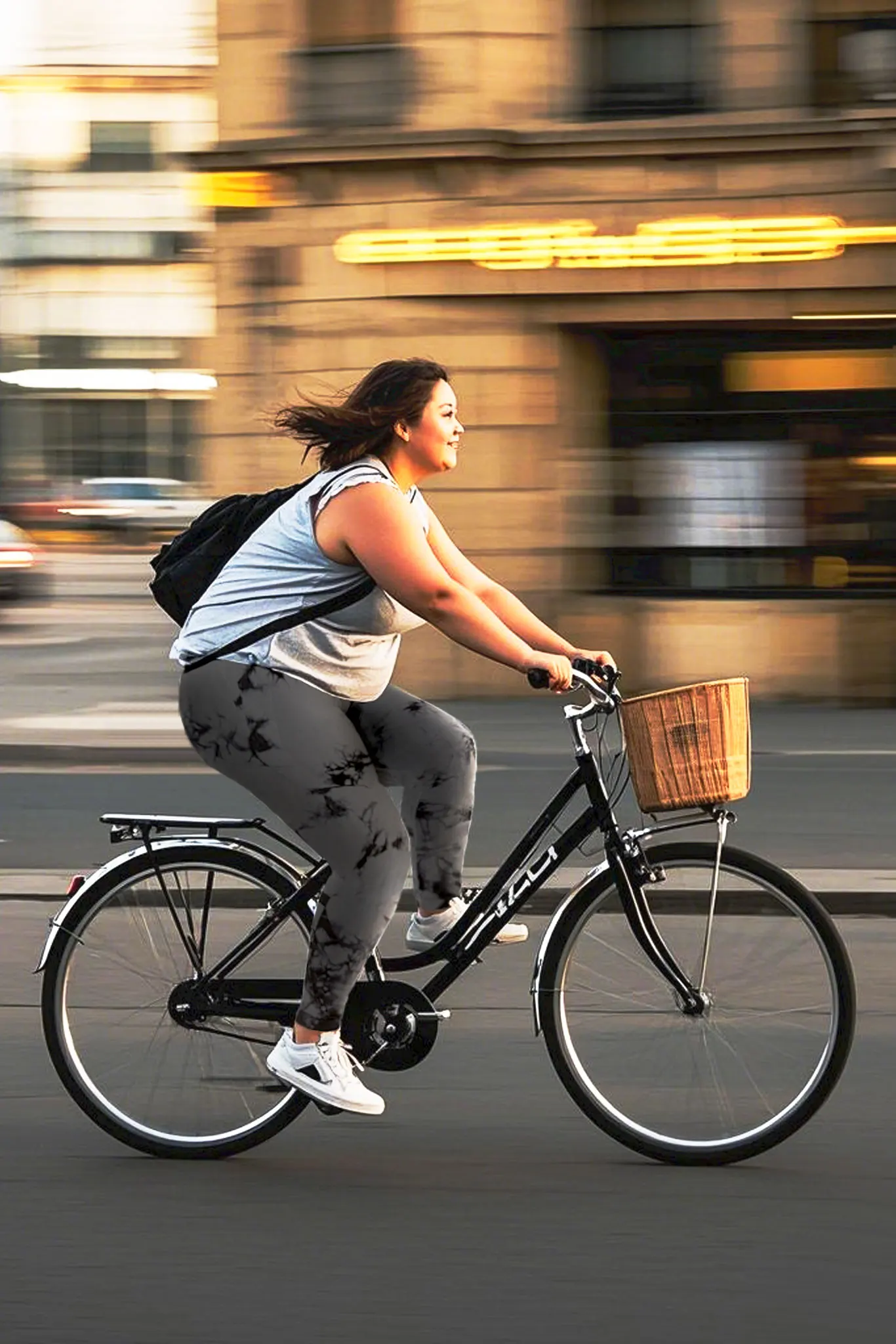 Ladies Plus Size High Waist Butt Lifting Yoga Pants Tie Dye Leggings Elastic Slim Fit Sports Pants image