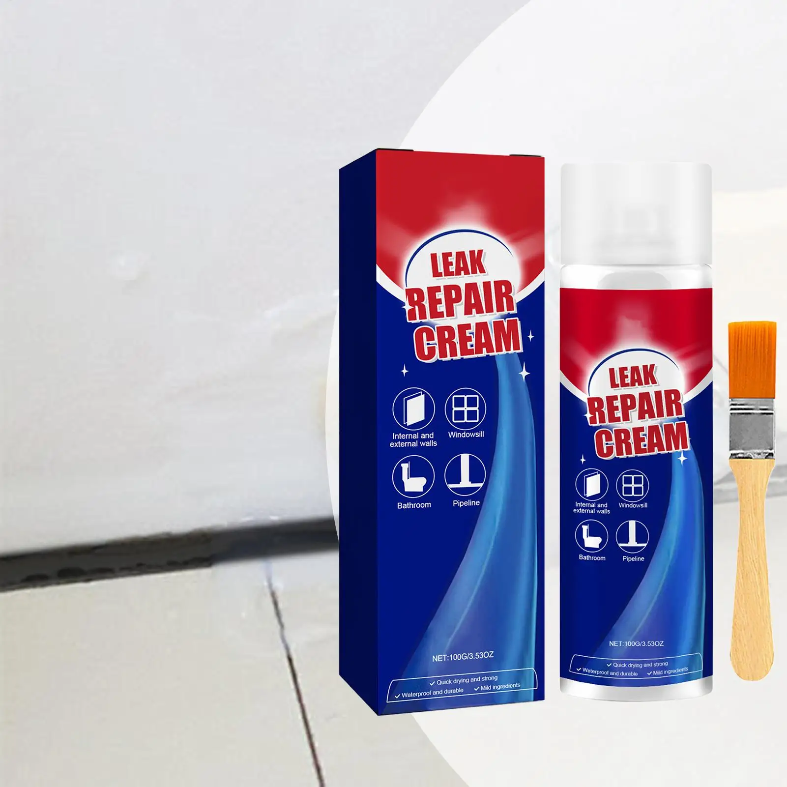 Waterproof Roof Leak Repair Sealers Waterproof Leak Repair Spray Sealant Coating Quick Dry Wall Gap Filler for Tile Concrete waterproof sealant sealant paste