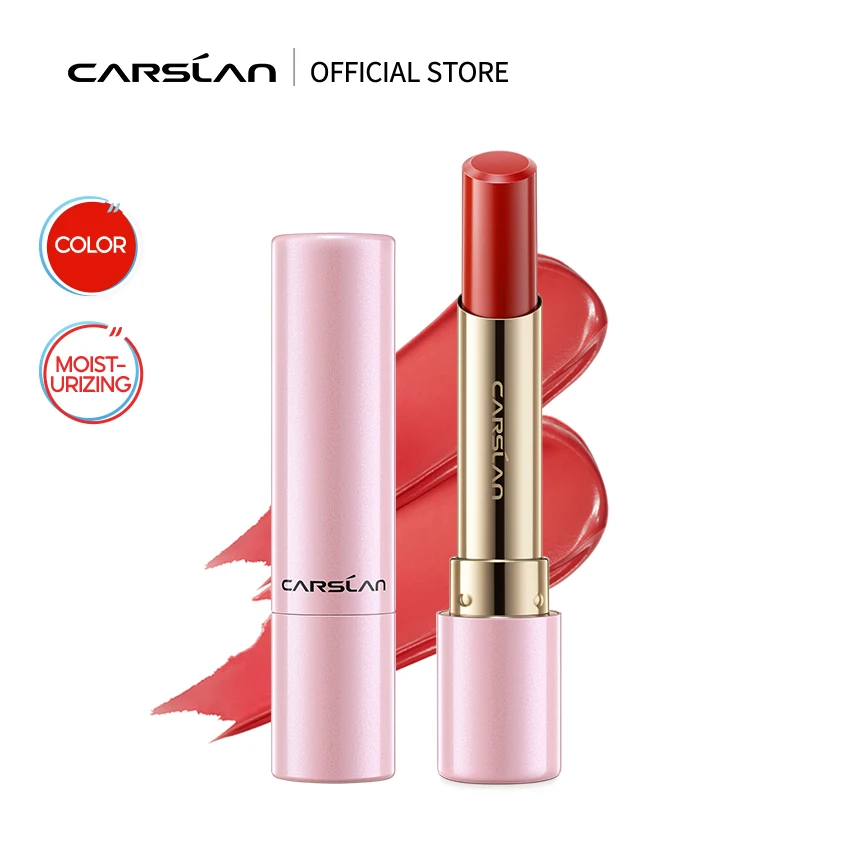 

CARSLAN Silky Satin Lipstick Lip Tint With Vitamin E Essential Oil Moisturizing Longlasting Mirror Velvet Lipsticks Women Makeup
