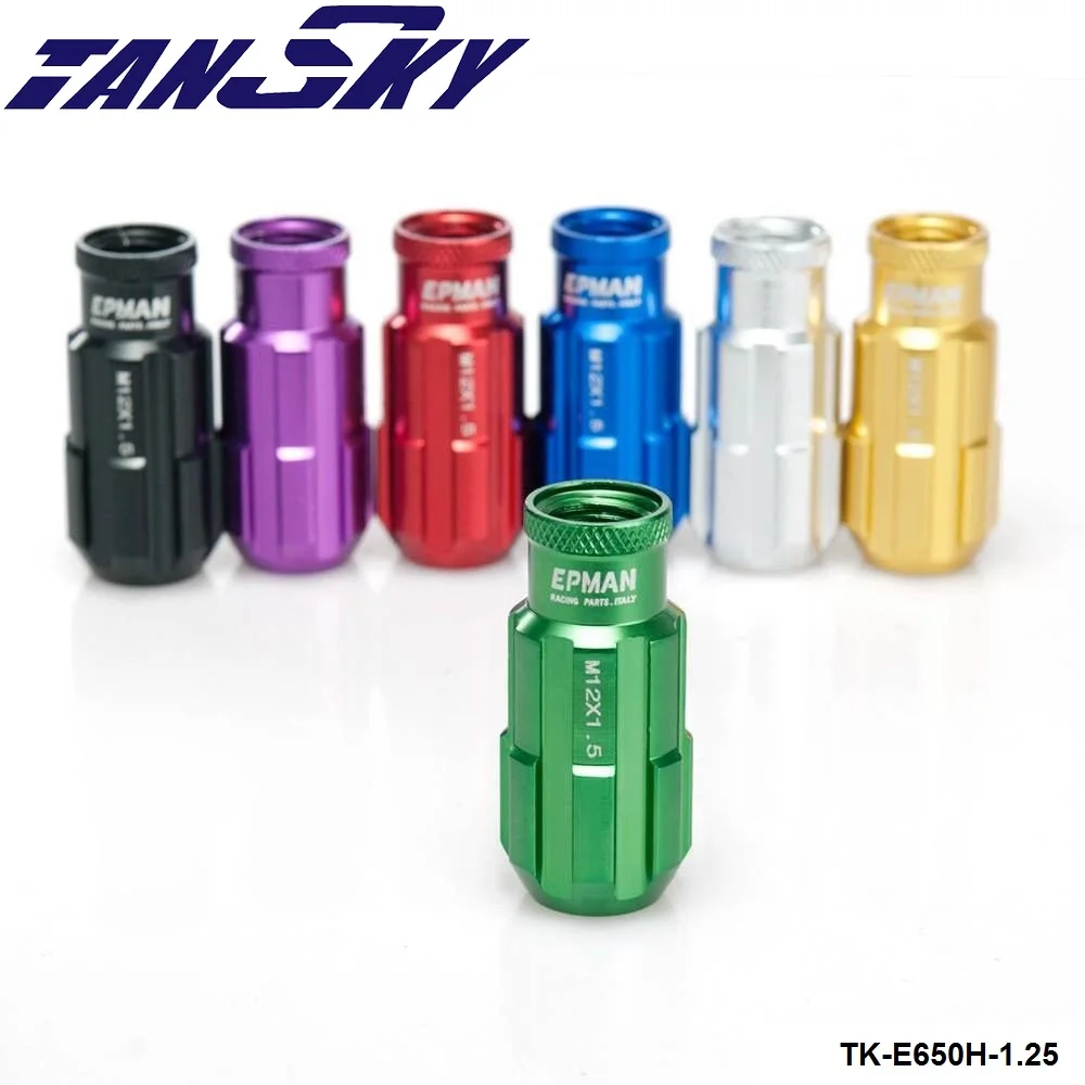 jdm Racing Style Aluminum Lock Lug Nuts 20Pcs W/Key 12x1.25 For Nissan Subaru Suzuki Aftermarket Wheel Nuts TK-E650H-1.25