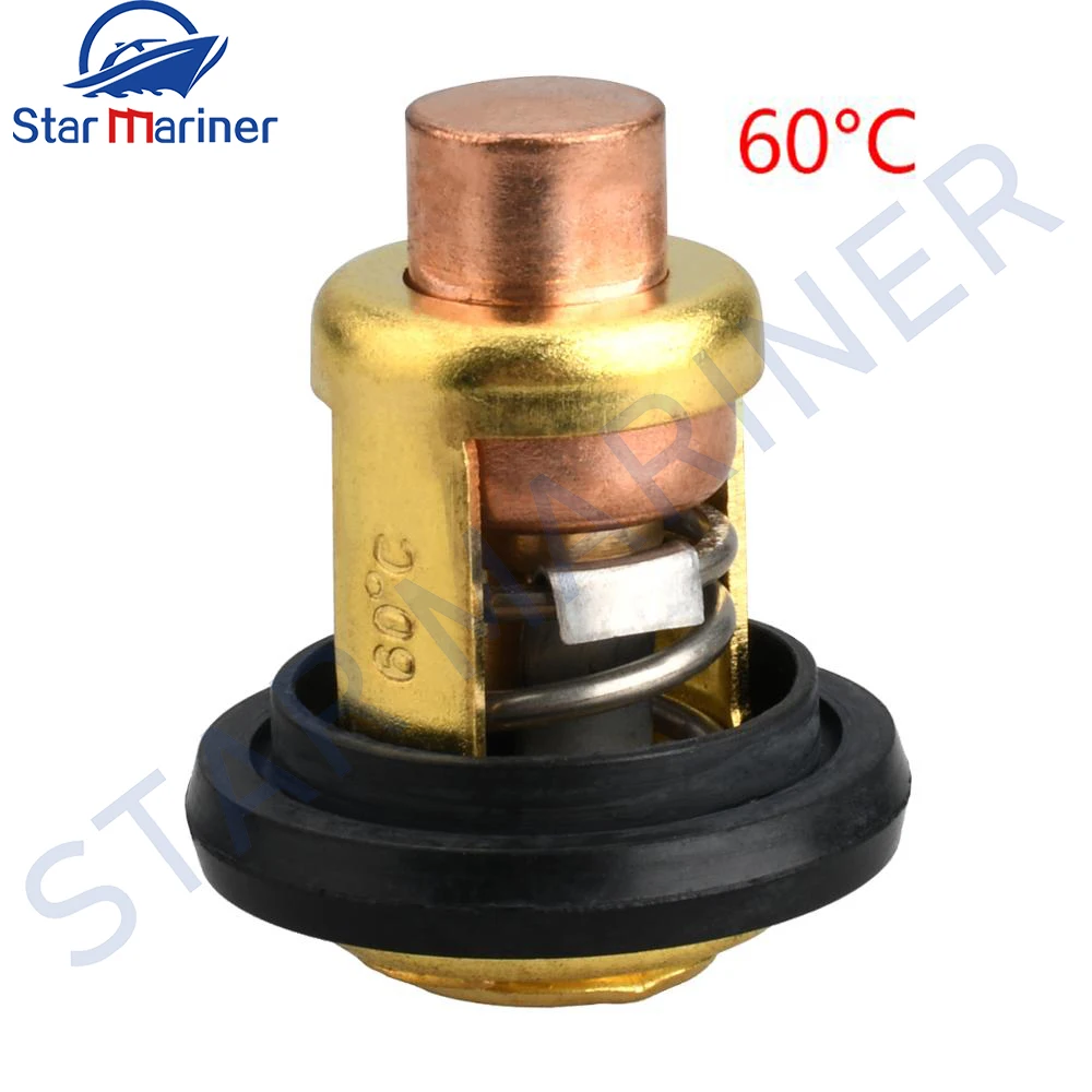 

3R3-01030-0 3R3010300 3R3010300M 3NV-01030-0 3NV010300 3NV010300M Thermostat 60℃ 140℉ For Tohatsu Outboard Motor MFS8 - MFS30