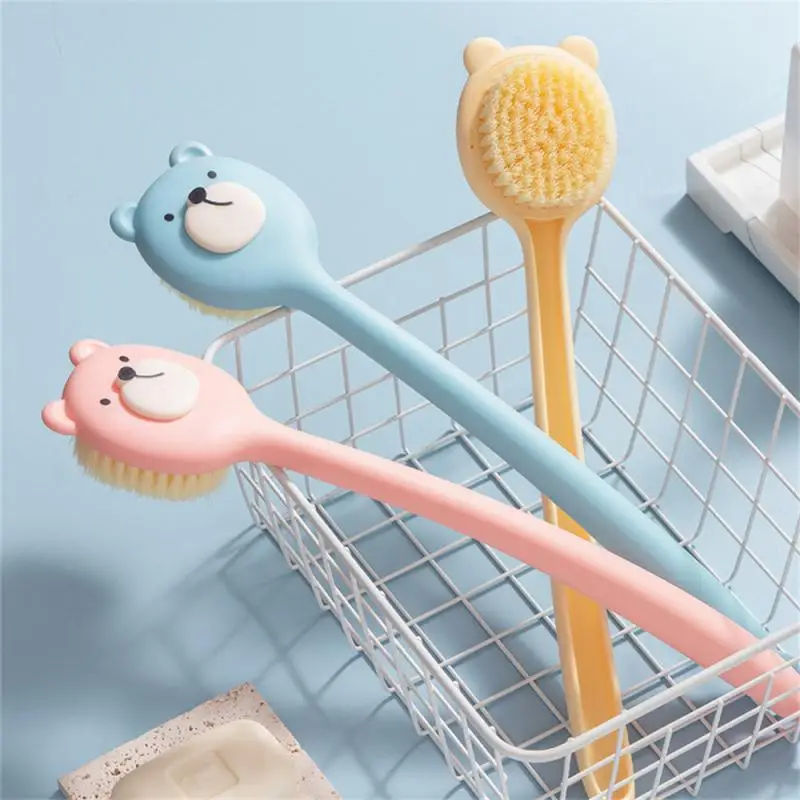 

Bath Brush High Quality Cute Cartoon Practical Creative Skin Cleaning Tools Bathroom Accessories Back Ball Brush Long Handle