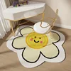 Round Flower Shaped Bedside Rug Modern Nordic Carpets for Living Room Fluffy Soft Bedroom Decor Carpet Irregular Plush Floor Mat 3