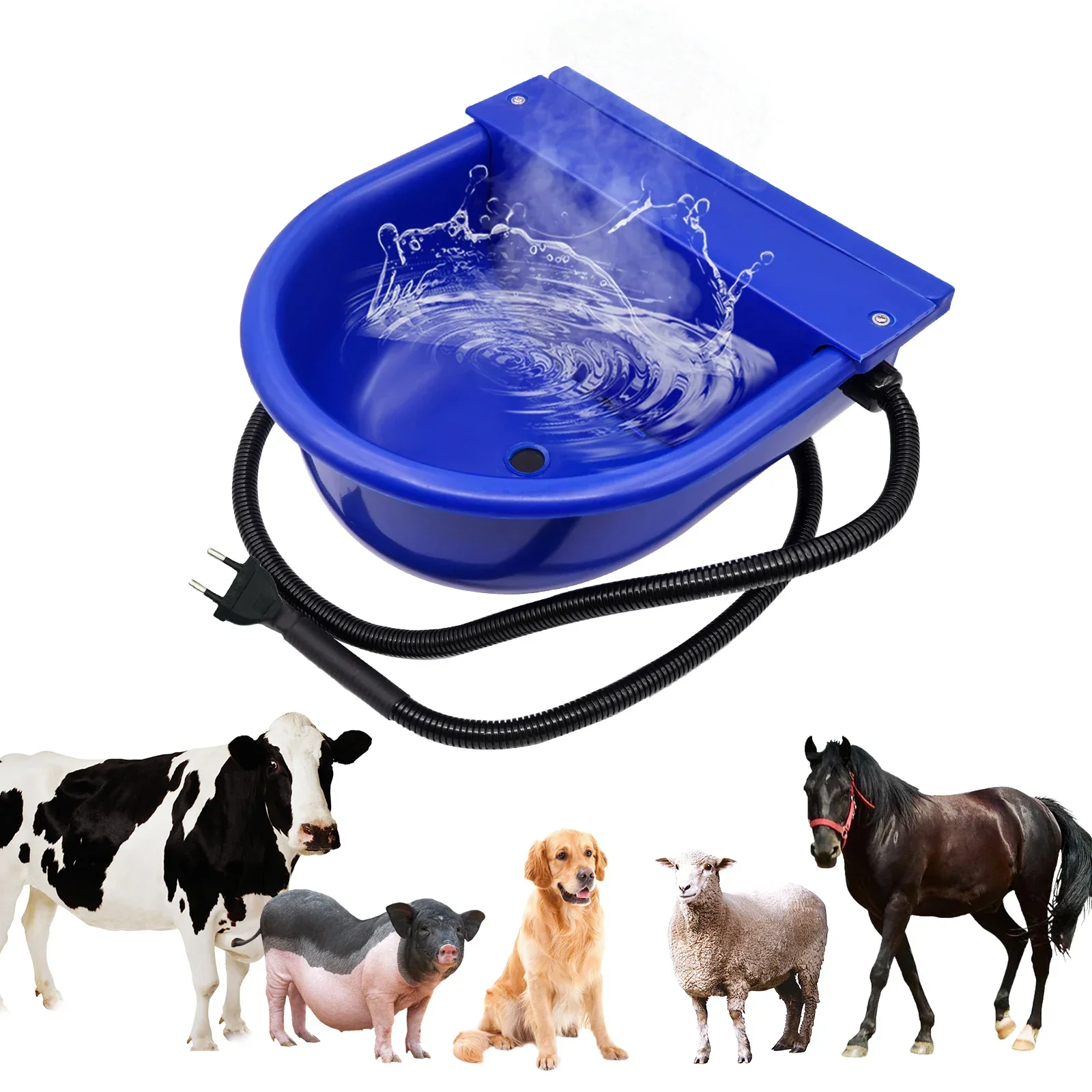 

Water Cattle Trough Float Electric Heating Bowl Supplies For Dog Goat Pet Cow Sheep Horse Drinker