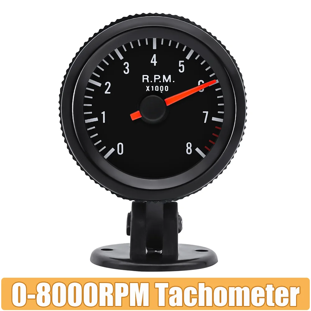 Car Tachometer Gauge 0-8000RPM 2" 52mm RPM Tachometer For 1-8 Cylinders Gasoline engine tachometer tachometer gauge tachometer meter