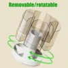 360° Rotating Pencil Organizer Large Capacity Round Desktop Storage Holder with 6 Compartments Cosmetic Brush Organizer 4