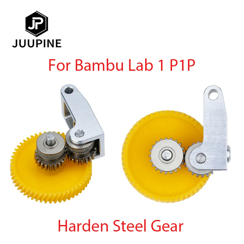 Upgrade Hardened Steel Extruder Gear Assembly For Bambu Lab P1P X1 X1C 3D Printer Harden Steel Gear Nickel Plated Wear-resisting