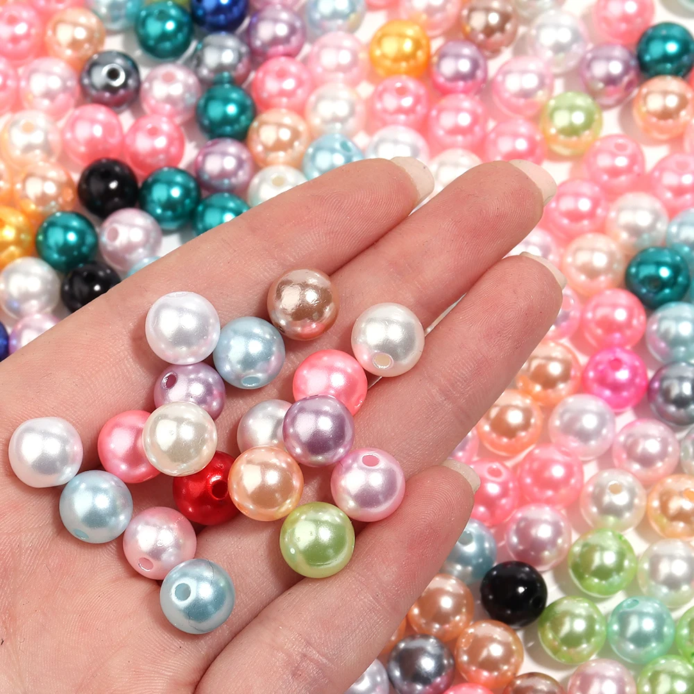 Assorted Size ABS Imitation Pearl Spacer Beads for DIY Jewelry and Crafting