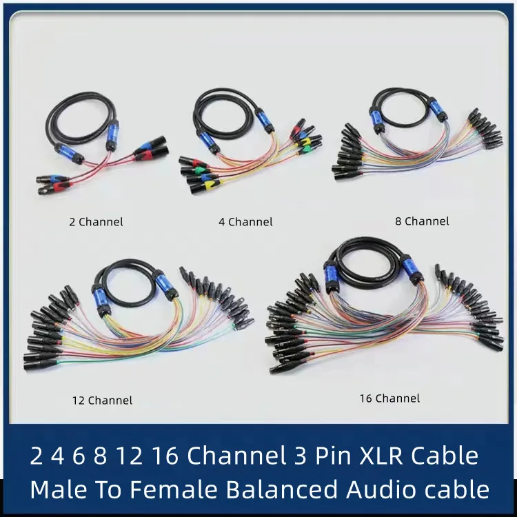 AudioSpeakers8ChannelXLRSnakeCablesProAudioSnakeCablesaudio