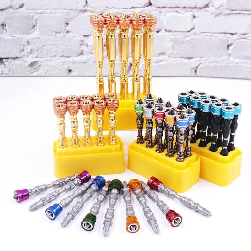 

U50 10Pcs S2 Steel Magnetic Ring Cross Positioning Bit Double-Headed Electric Screw Screwdriver Bits Batch High Hardness Bit