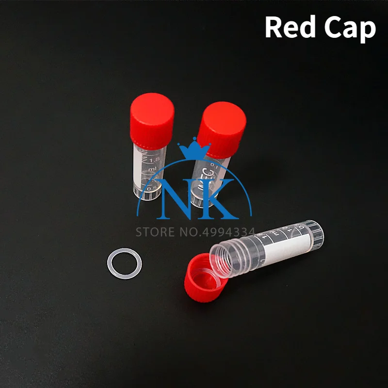 24Pcs 1.8ml PP Lab Analysis Freezing Tubes Graduation Centrifuge Tube Volume Vials Bottles Screw Cap plastic test tubes centrifuge tube