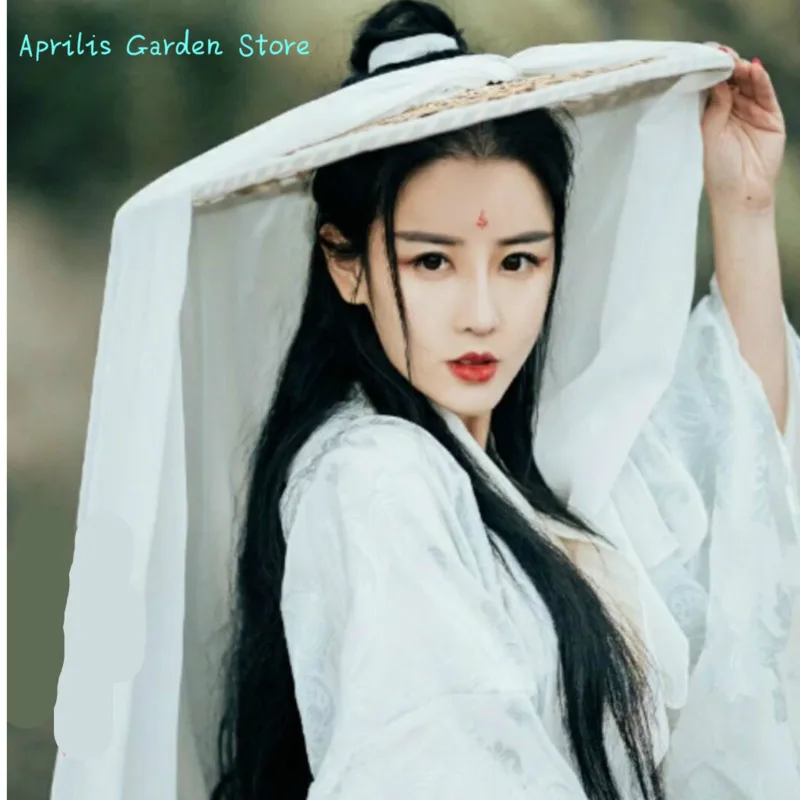 Cosplay hat,women photography props Chivalrous Women's Photography Props Martial Arts Ancient Style Bamboo Hat Cover Photo Cover Veil Ancient For Garden Cosplay