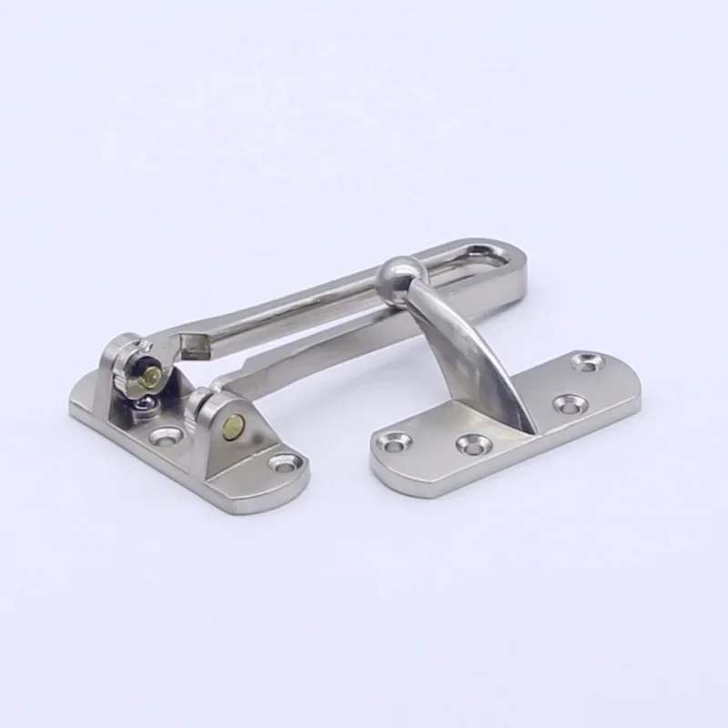Alloy Anti-Theft Door Buckle Factory Hotel Safety Chain A- Type Bolt Brushed Anti-Lock Door Buckle Insurance