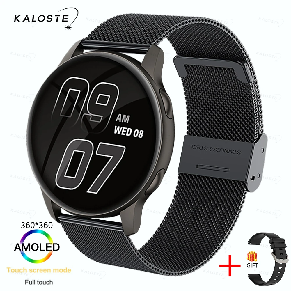 KALOSTE New Smart watch Men 360*360 AMOLED Full Touch Sport Fitness Tracker Women Smartwatch Clock Man For Huawei Xiaomi apple 