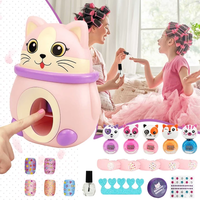 Kids Nail Polish Set for Girls, Nail Art Kits with Nail Dryer & Glitter  Nail