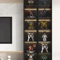 Glass Cellar Wine Cabinets Rack Showcase Storage Wall Wine Cabinet Living Room Fridge Vitrinas De Vidrio Indoor Bar Furniture 4