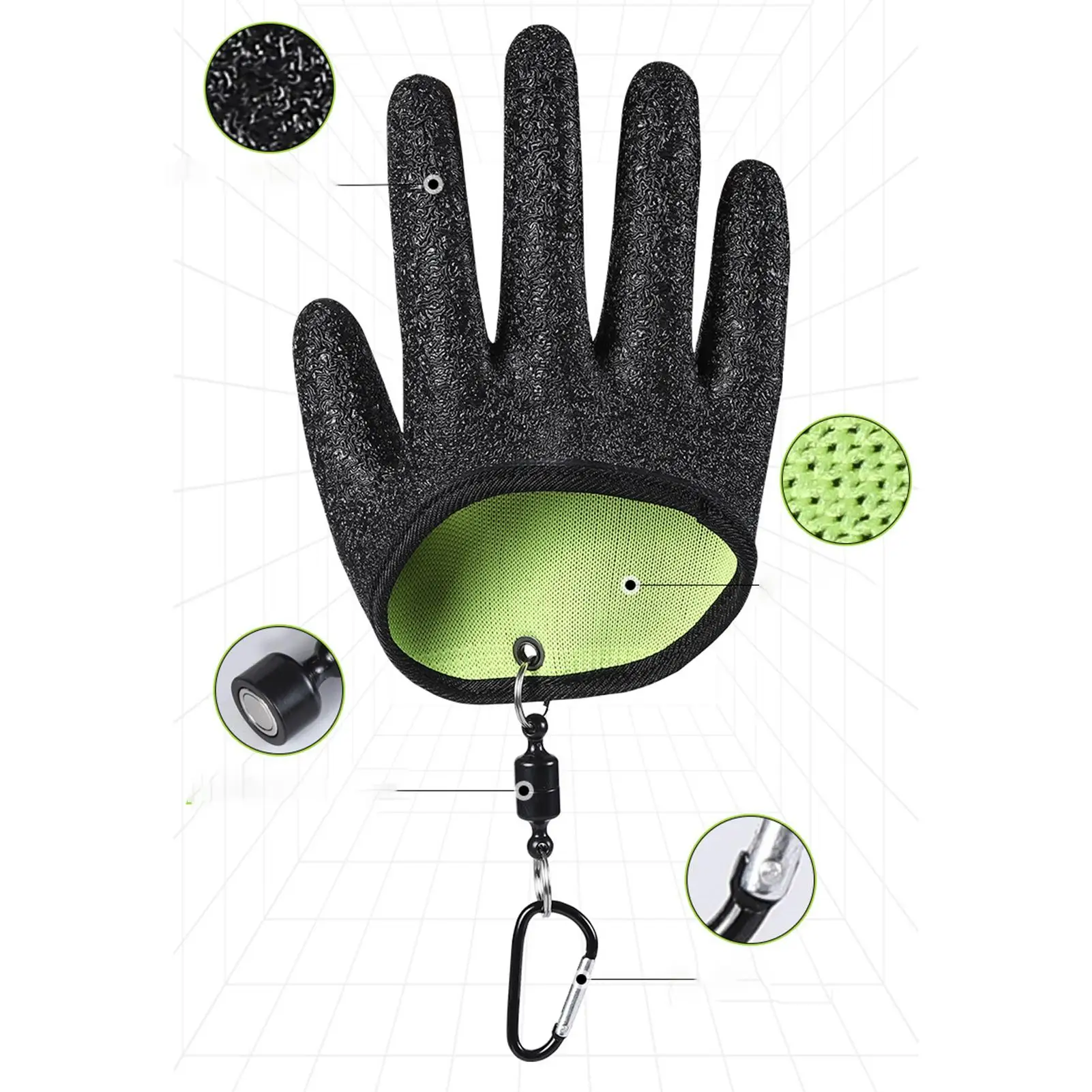Fishing Gloves Men Puncture Resistant Fishing Gloves With Magnet Release Waterproof Fisherman Tools For Boyfriend Women Husband