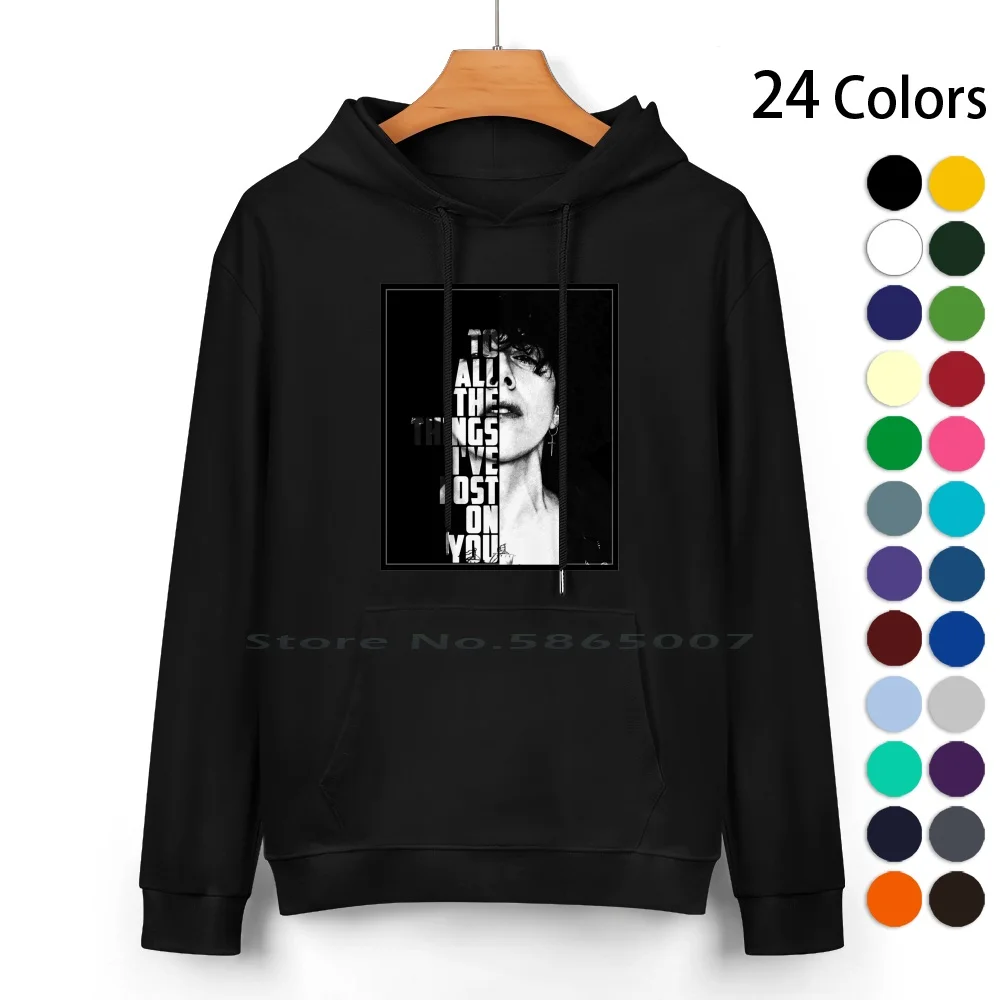 

Laura Pergolizzi Lost On You Black And White Pure Cotton Hoodie Sweater 24 Colors Laura Pergolizzi Lost On You Black And White