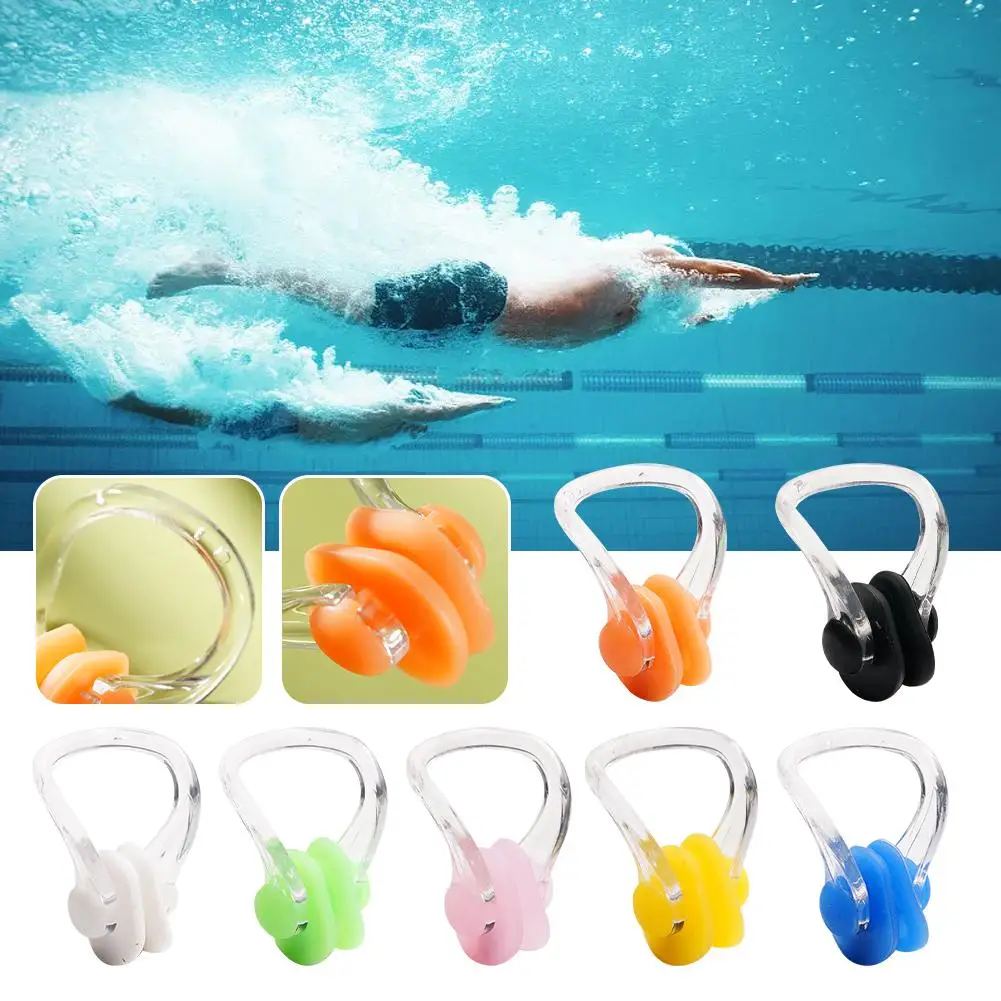 

1 Pcs Water Sports Waterproof Nose Clip Comfortable For Children And Adults Swimming Nose Clip Box Silicone Nose Clip M3H7