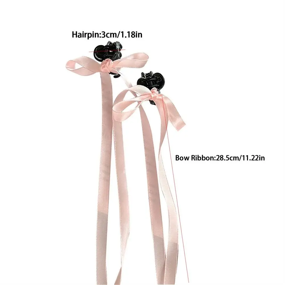 

Mini Grab Clip Hair Tie Bowknot Ribbon Girl Hair Clip Small Hair Claw Korean Style Headwear Balletcore Bow Hairpin