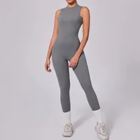 Women's High Elasticity Sports Jumpsuit Yoga Set Fitness Combination Lift Buttocks Bare Back Gym Sexy Romper for Active Women - Image 2