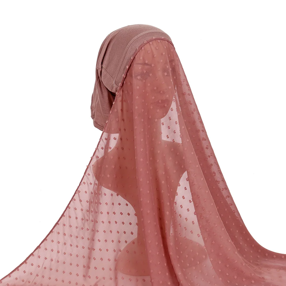 

New Women Muslim Instant Chiffon Hijab With Tube Cap Underscarf Bonnet HIjabs Veil Scarf Islam Headscarf Headwrap Turbante Mujer