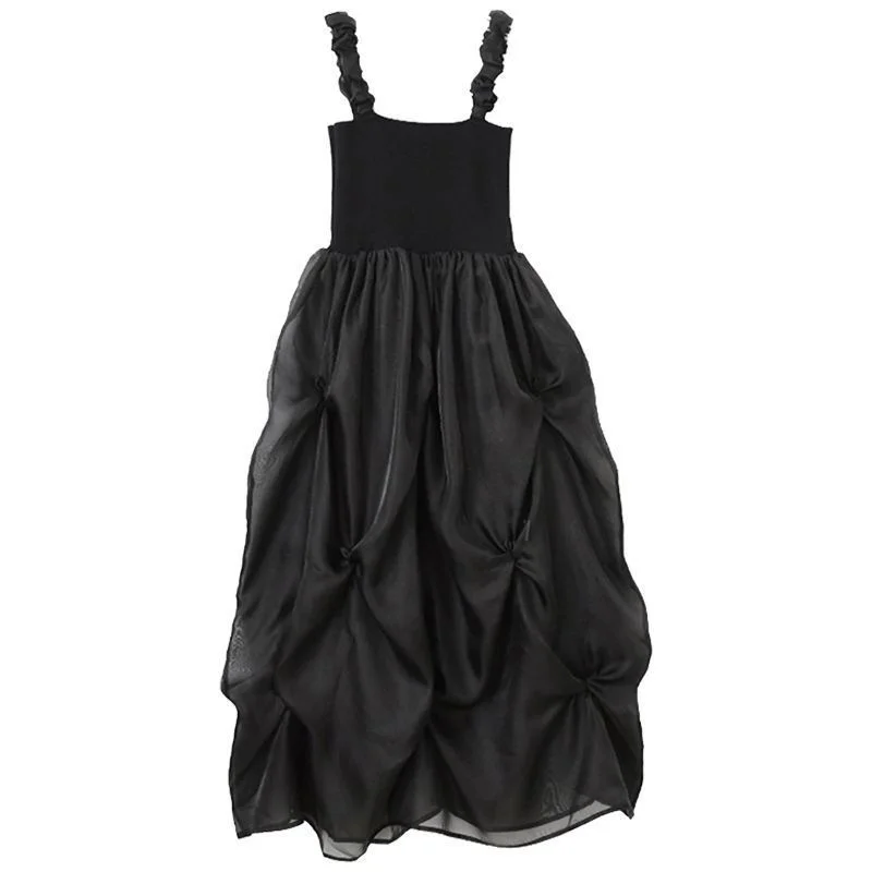 

Emo Gothic Dress Women Harajuku Egirl Skirt Spaghetti Strap Lace Long Robe Punk Club Party Dress Grunge Streetwear Black Sexy