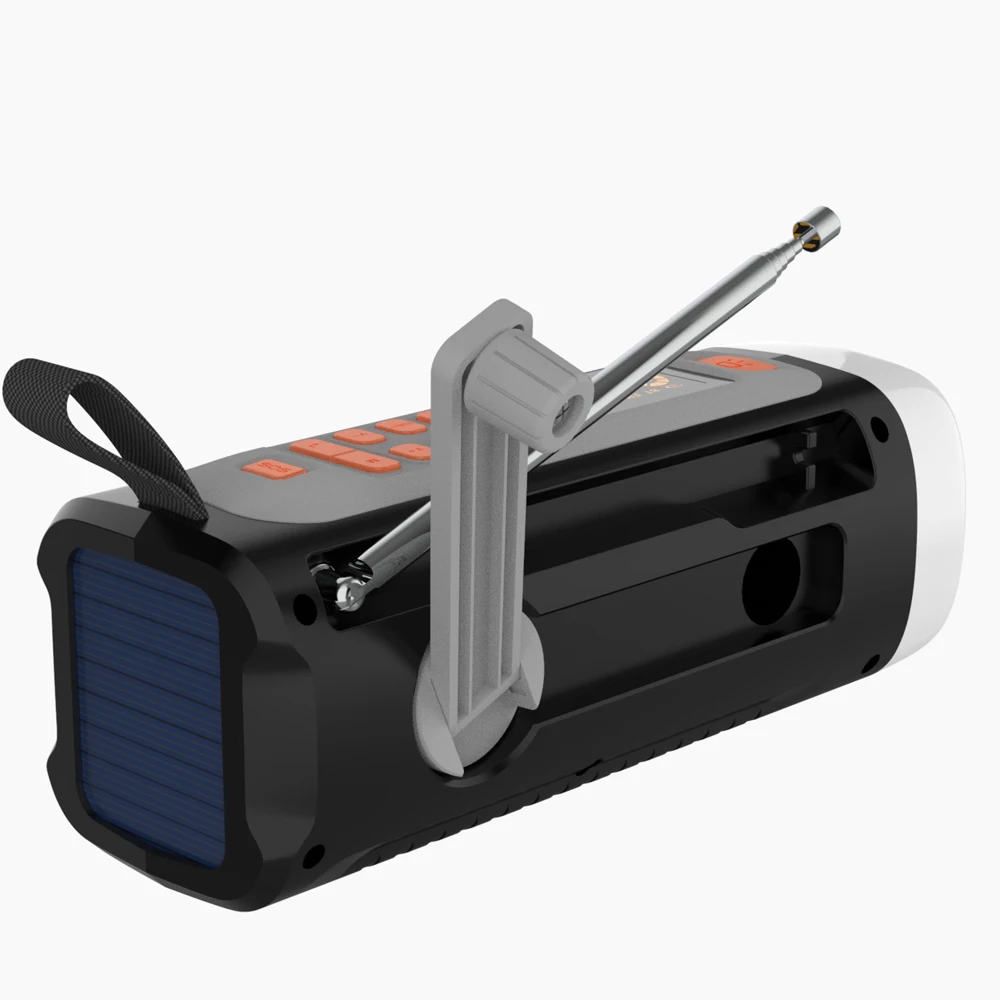 4500mAh Emergency Radio AM/FM/SW Survival Power Bank Phone Charger USB C/Solar/H