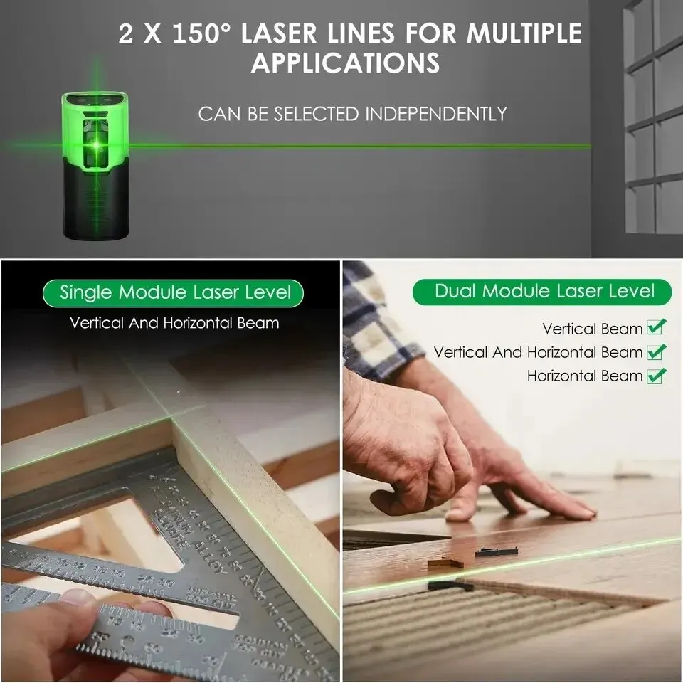 Geevorks Cross Line Self-leveling Laser Level with Vertical Beam Spread