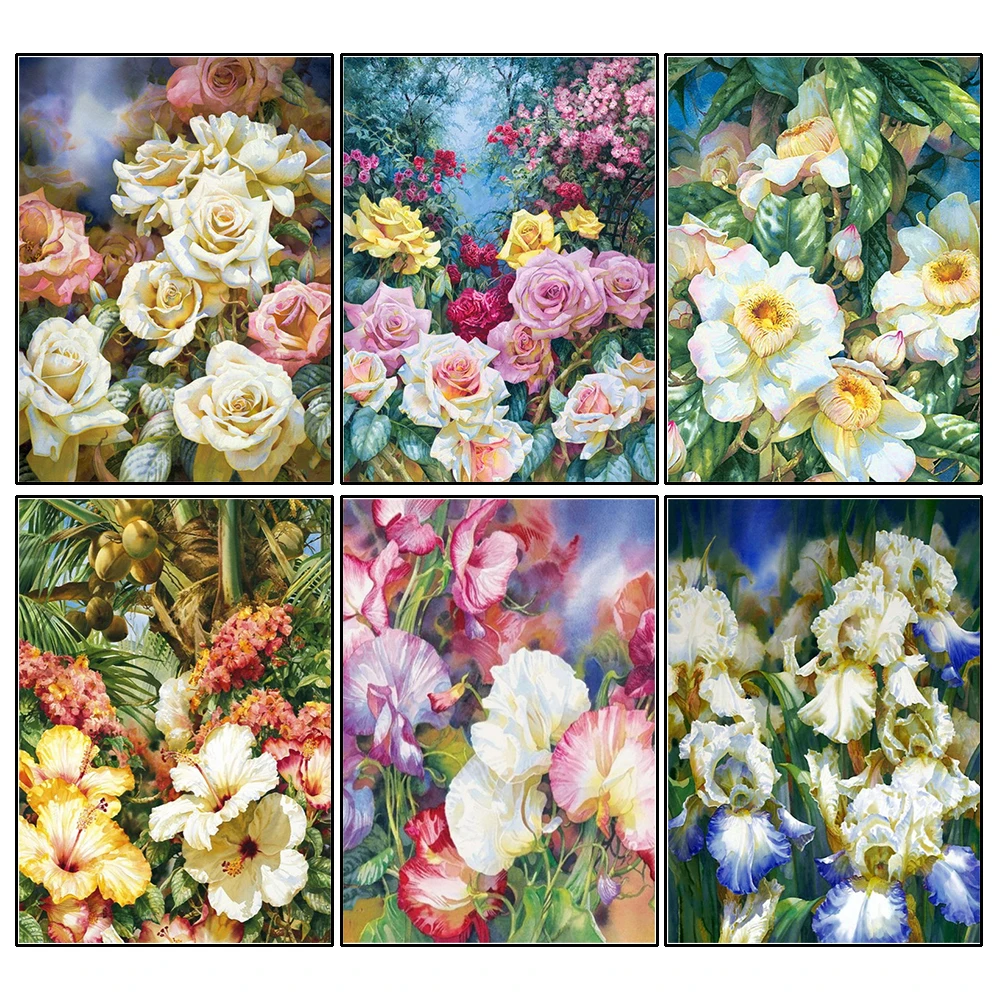 

Diamond Embroidery New 2022 Abstract Flower Wall Decor Handmade 5d Diy Needlework Rose Painting Full Square Flower Lily