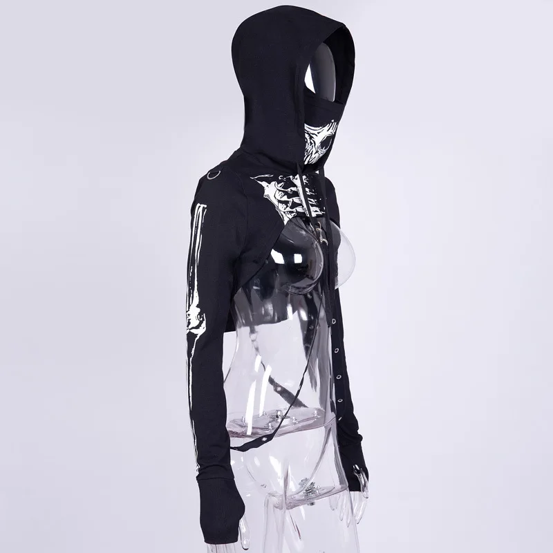 Hoodie with Skull Print
