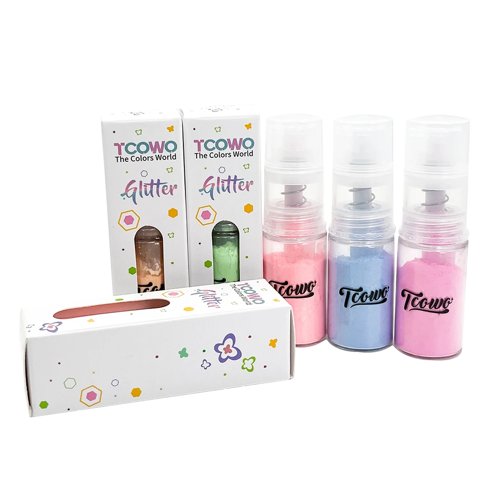 TCT-895 Pastel Neon Powder Gradient Ombre Spray Bottle Hair Body Glitter Spray for Prom Parties And Events glitter spray