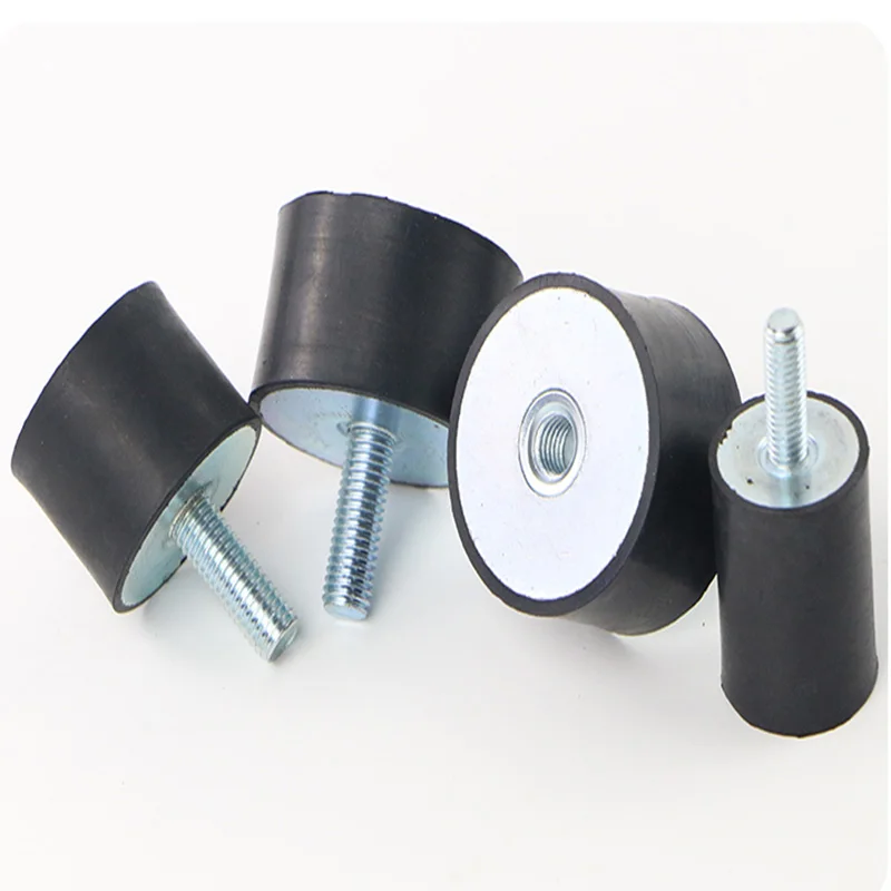 Thread Rubber Mount, VD M4 M5 M6 Shock Absorber Anti Vibration Mount Isolator with 1 Tapped Hole and 1 Threaded Stud