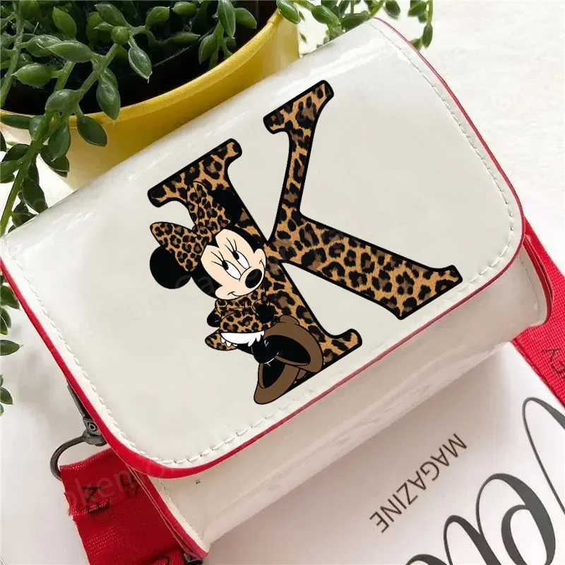 

Disney Minnie Mouse A-Z 26 Letters Figure Shoulder Bag Messenger Bag Girls Crossbody Bags Coin Purse for Children's Mini Bags