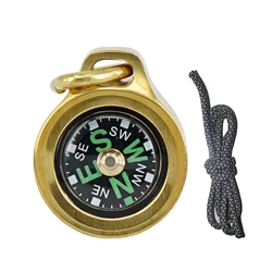 MecArmy Brass Outdoor Compass Pendant with Lanyard (Brass)