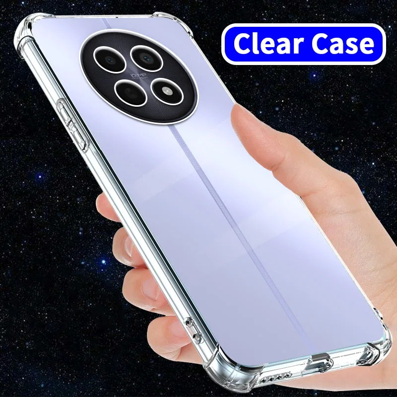 حافظة هاتف شفافة مضادة للصدمات لهاتف Realme 12 12X 12Pro 12ProPlus 5G حافظة خلفية شفافة ناعمة