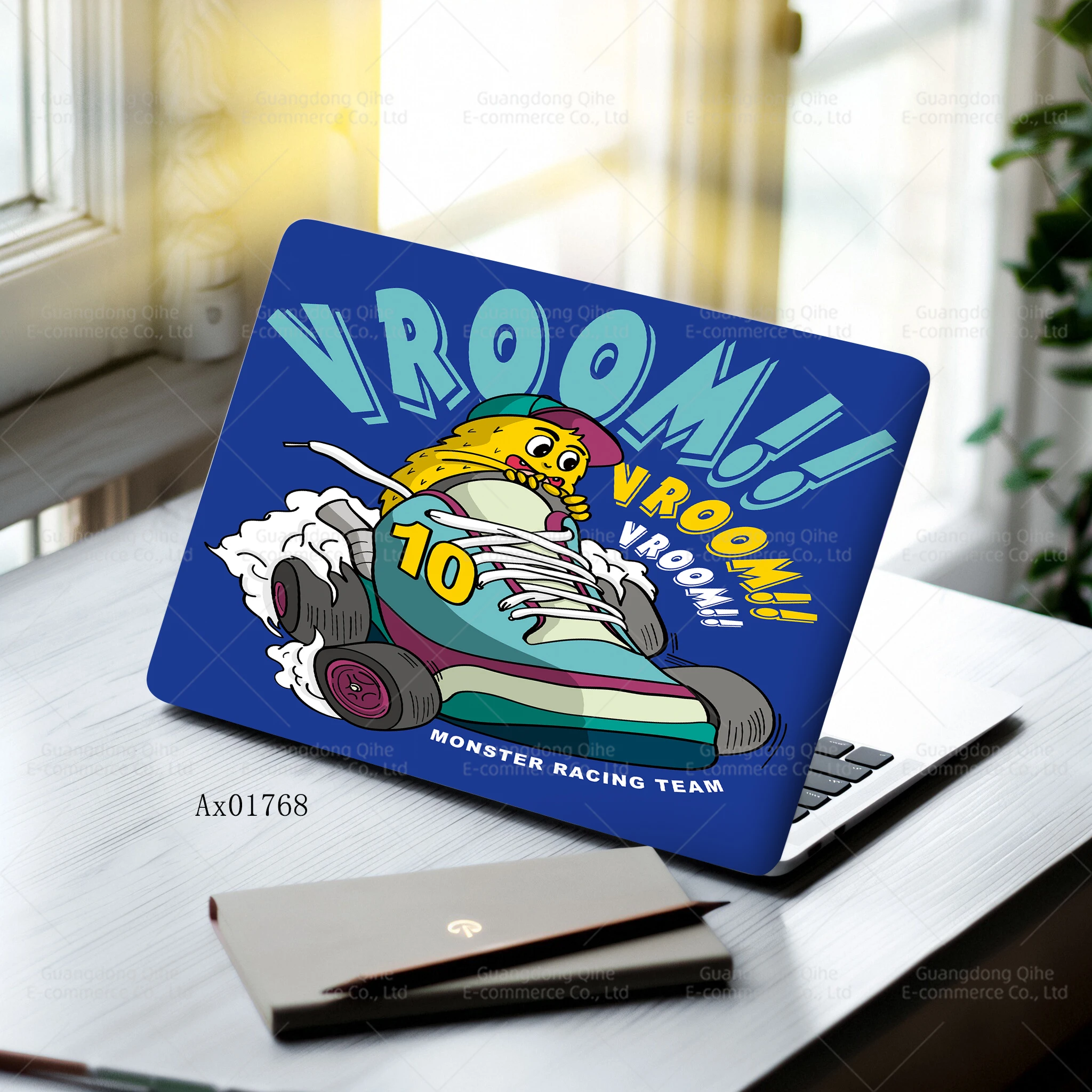 2개입 멋진 그래피티 몬스터 노트북 스킨 스티커 아트 패턴 탈부착 가능한 셀프 스티커 커버 노트북 PC 미적 장식