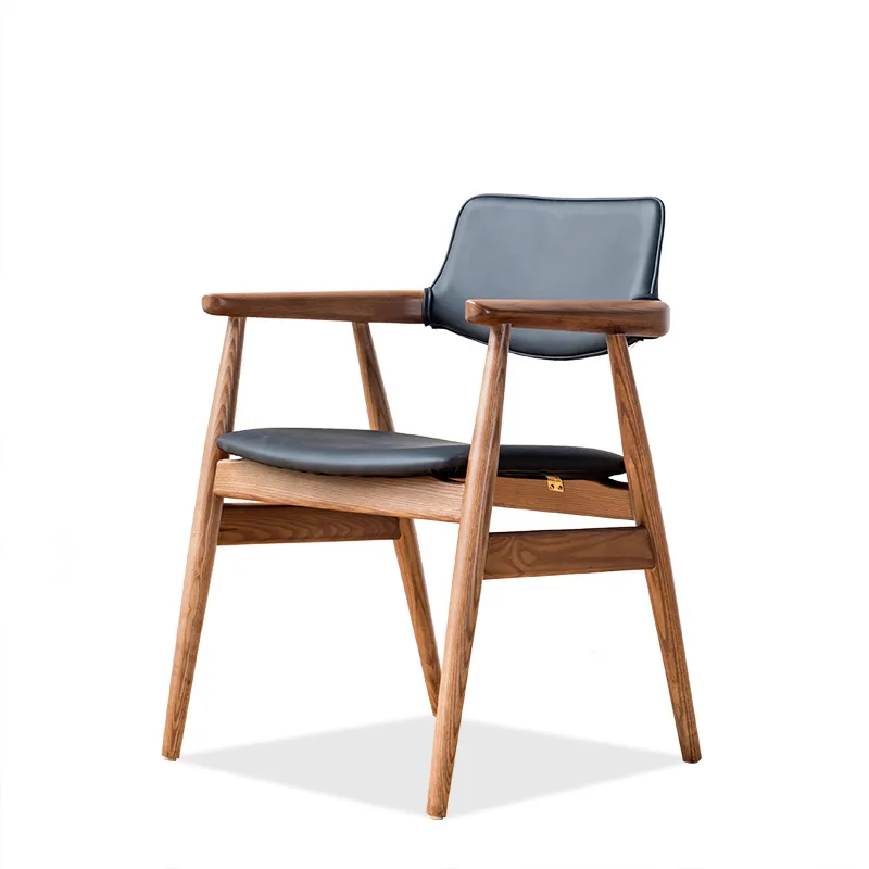 

Nordic Minimalist Solid Wood Dining Chair Home Dining Room Wooden Chair Backrest Chair Study Desk Chair Ash Wood Chair