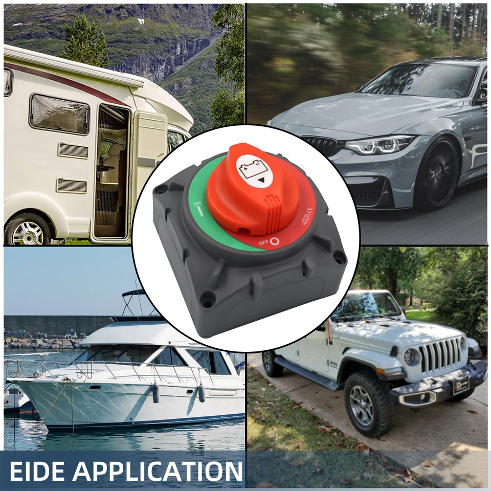 thumbnail: Qiilu 12V 600A Batterij Isolator Schakelaar Voor Boot, Camper Of RV - Twee Standen Master Disconnect
